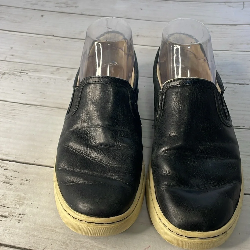UGG Black Leather Fierce Slip On Loafers